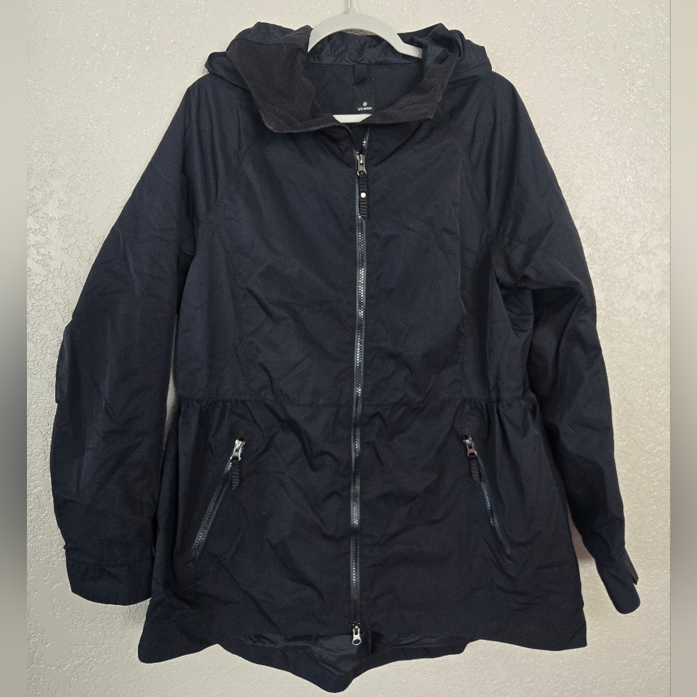 Lululemon Rain For Daze II Hooded Black Rain Jacket 12